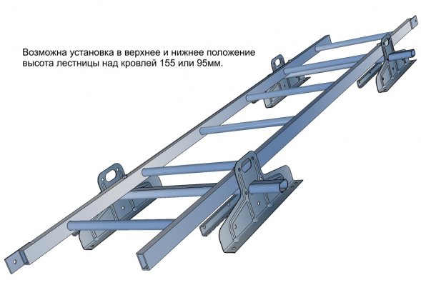 Лестница кровельная фальцевой кровли