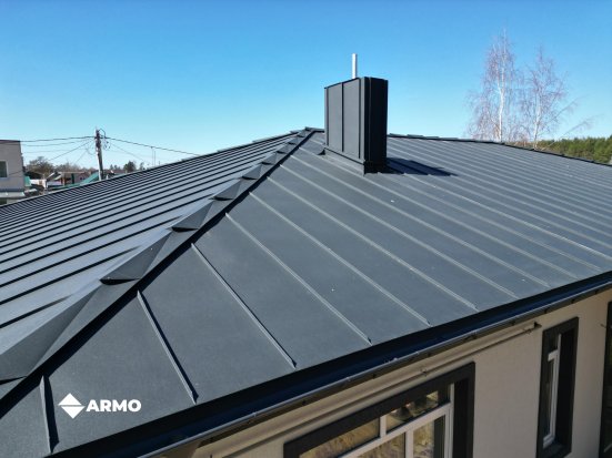 Двойной стоячий фальц ARMO Rooftop Бархат Zn275