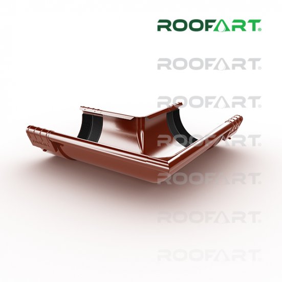 Наружный угол 90 град. водостока Roofart 125/87 мм