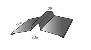 Конек фигурный 120х15х25х15х120 Стинержи Rooftop Бархат