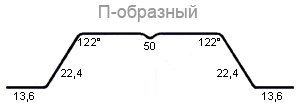 Штакетник Grand Line П/М-образный Фигурный Полиэстер - double