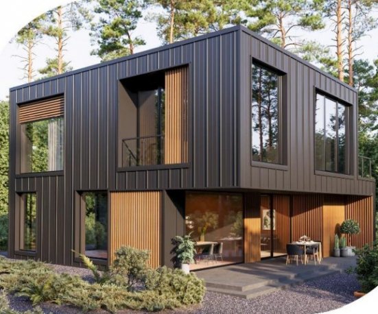 Фальцевые панели AQUACLICK Профиль Силуэт-2 Rooftop Бархат PE