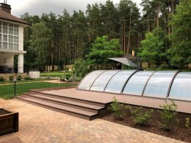 Террасная доска Экодэк Макс Брайт Кантри 3D Каштан
