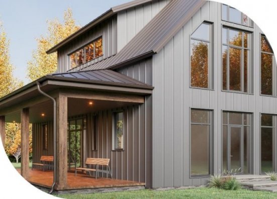 Фальцевые панели AQUACLICK Профиль Силуэт-8​ Rooftop Кашемир PU