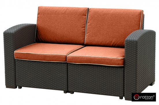 Комплект мебели Rattan Premium 4 венге-оранжевый