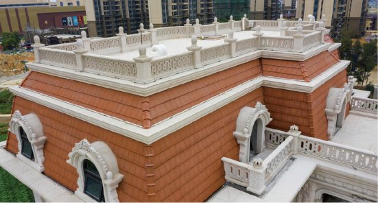Керамическая черепица Rongguan Flat киноварь