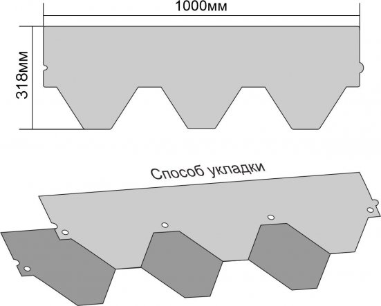 Гибкая черепица Quiet tile Shadow Карминно-красный