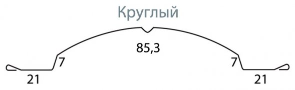 Штакетник Grand Line ​Slim полукруглый Фигурный Полиэстер 0,45 мм