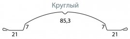 Штакетник Grand Line Круглый Фигурный Полиэстер - double