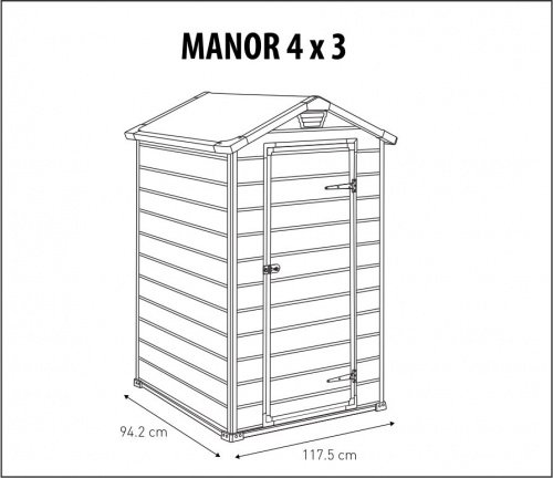 Пластиковый сарай Keter  Manor 4х3