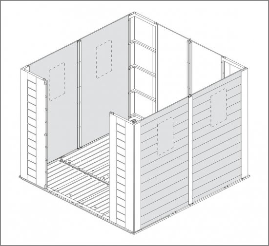 Пластиковый сарай Keter Factor 8х8