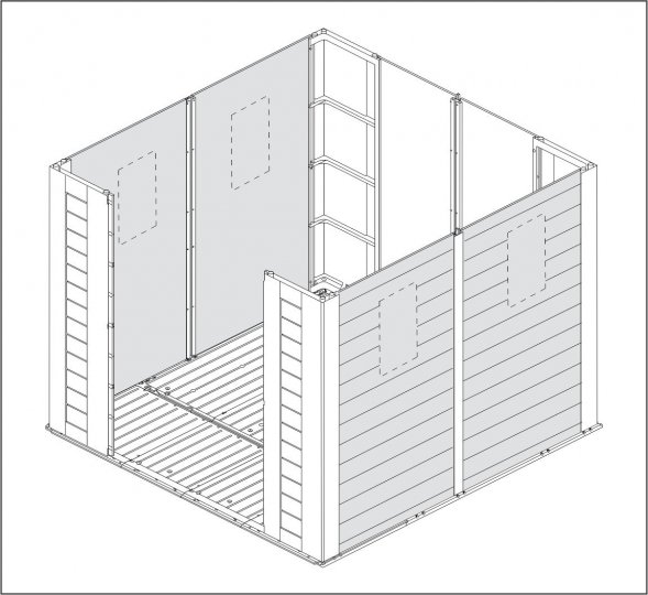 Пластиковый сарай Keter Factor 8х8