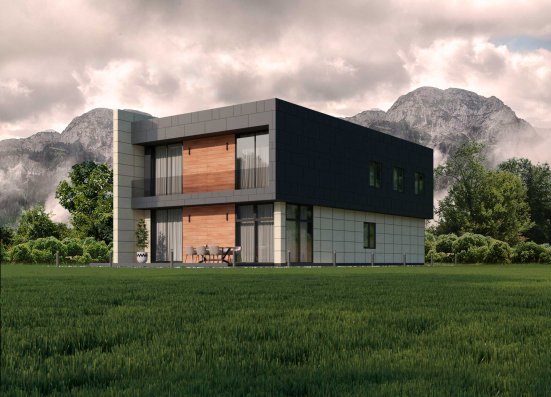 Фиброцементные панели Roofas COLOR Line Anthracite