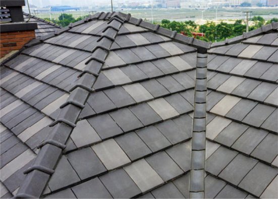 Керамическая черепица Rongguan Flat темно-серый