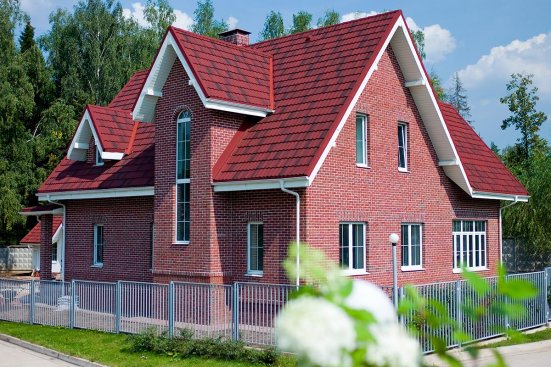 Композитная черепица Metrotile MetroBond Красно-черный